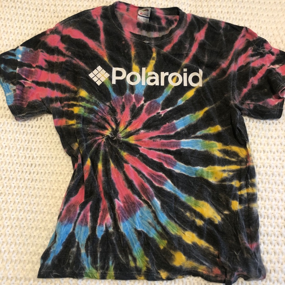 Distress Vintage Polaroid Tye dye tee